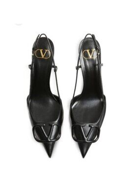 Valentino Garavani 80mm VLogo Signature slingback pumps Size 37 IT, 6 or 6.5 US